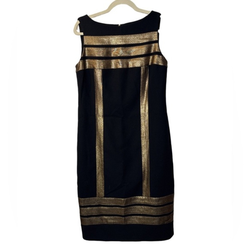 ⭐️ NWT- Tory Burch Black Dress with Gold Accents- size 6